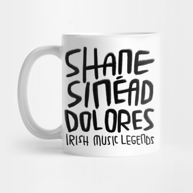 Shane MacGowan, Sinead O'Connor, Dolores, Irish Music by badlydrawnbabe